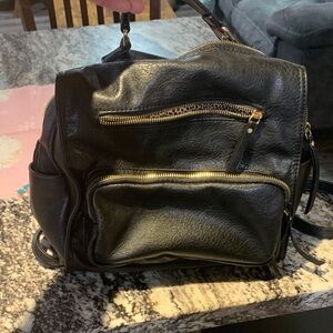 Black Leather womens bag.